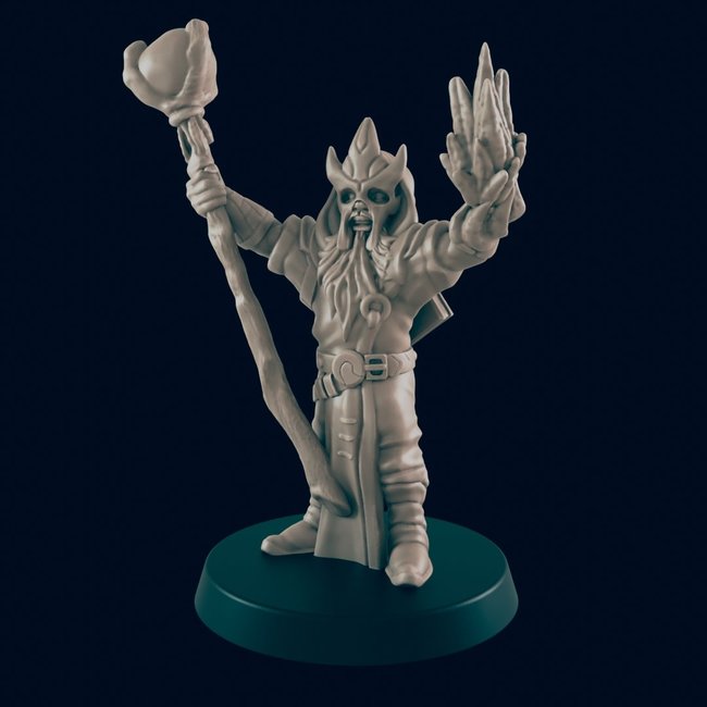 3D Printed Miniature - Evil Wizard  - Dungeons & Dragons - Beasts and Baddies