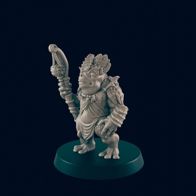 3D Printed Miniature - Bullywug Shaman  - Dungeons & Dragons - Beasts and Baddies