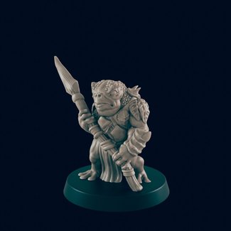 3D Printed Miniature - Bullywug Soldier  - Dungeons & Dragons - Beasts and Baddies