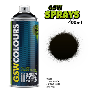 Green Stuff World SPRAY Primer Colour Matt Black 400ml