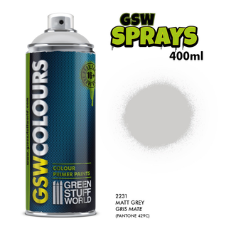 Green Stuff World GSW SPRAY Primer Colour Matt Grey 400ml