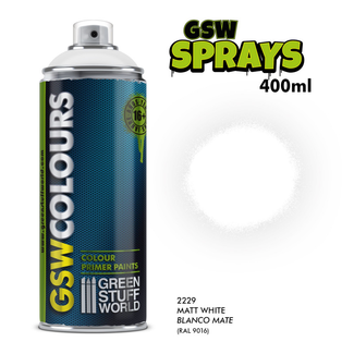 Green Stuff World GSW SPRAY Primer  Colour Matt White 400ml