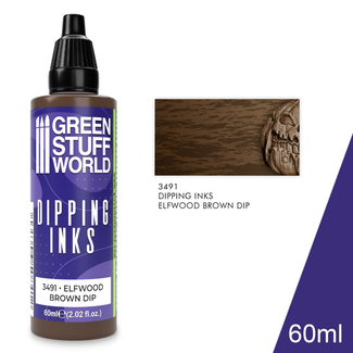 Green Stuff World Dipping ink 60 ml - ELFWOOD BROWN DIP