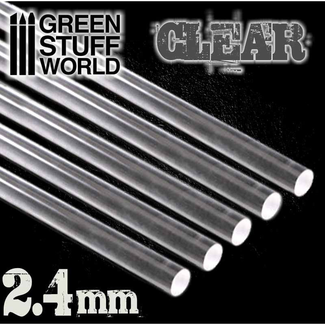 Green Stuff World Acrylic Rods - Round 2.4 mm CLEAR