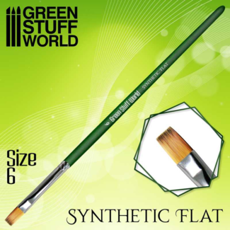 Green Stuff World GREEN SERIES Flat Synthetic Brush Size 6