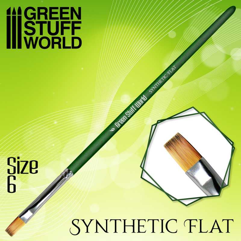 Copy of GREEN SERIES Flat Synthetic Brush Size 3 - Demo-Spel bvba