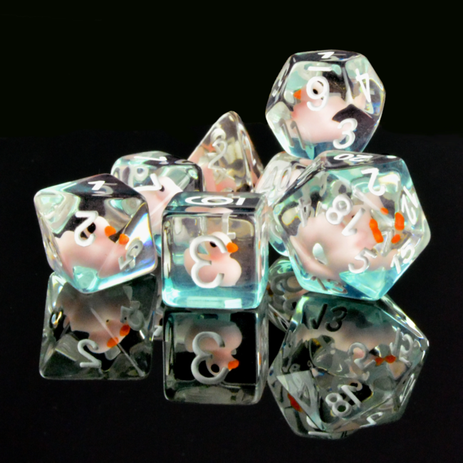 Dakota Irish Polydice - Pink Duckling Dice