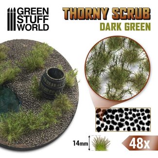 Green Stuff World Thorny SPIKY Scrub - DARK GREEN