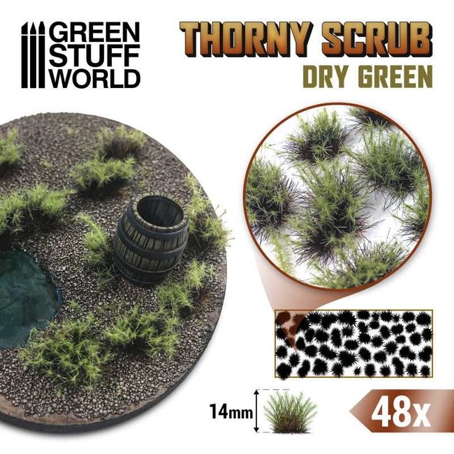 Thorny SPIKY Scrub - DRY GREEN