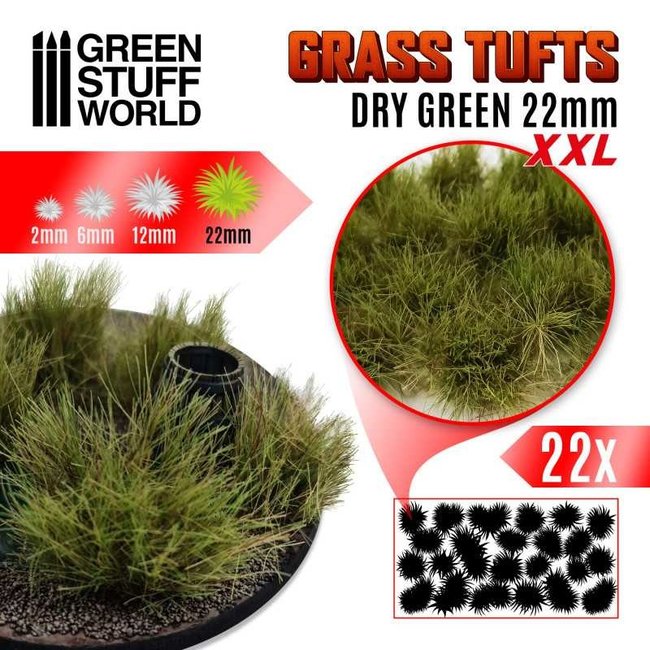 Grass TUFTs 22mm XXL - DRY GREEN