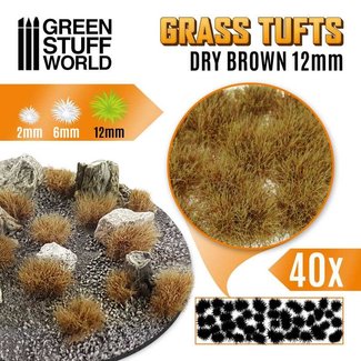 Green Stuff World Grass TUFTs 12mm XL - DRY BROWN