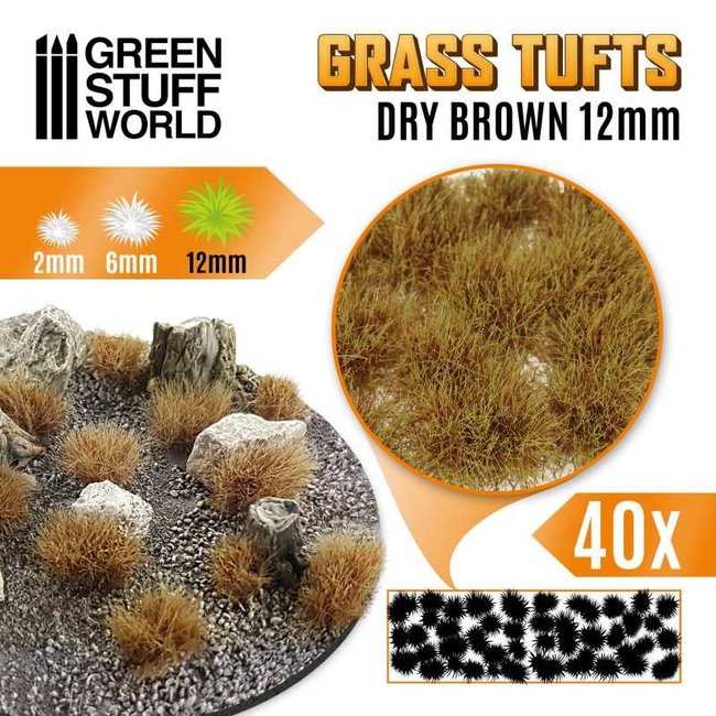 Grass TUFTs 12mm XL - DRY BROWN