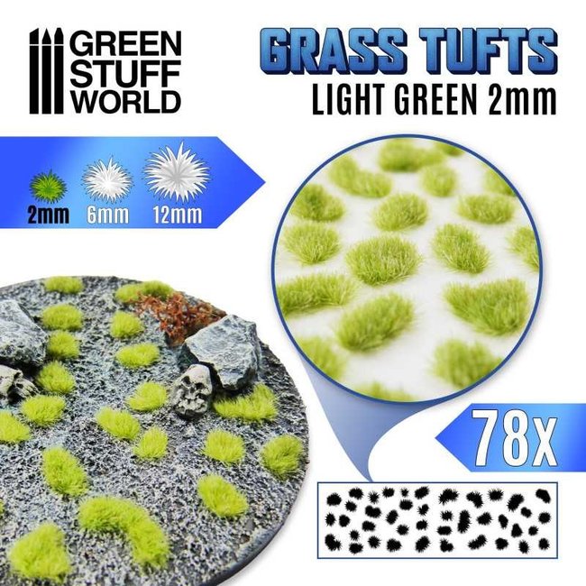 Tufts 2mm - LIGHT GREEN