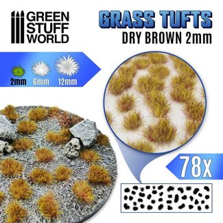 Green Stuff World Static Grass Tufts 2 mm - Dry Brown