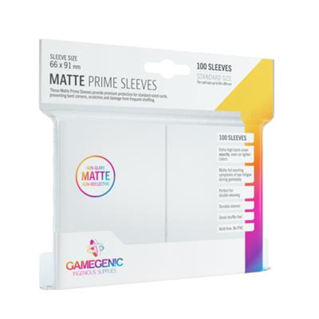 SLEEVES Pack Matte Prime White (100)