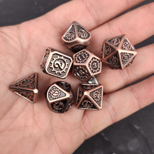 Dakota Irish - Metal Polydice - Copper Steampunk