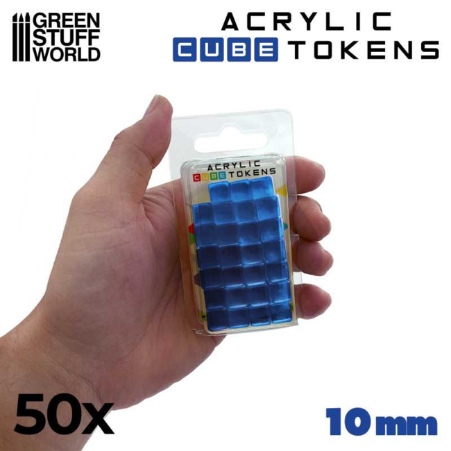 Blue Cube tokens 10mm