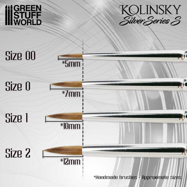 SILVER SERIES (S) - Kolinsky Brush Set