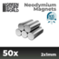 Green Stuff World Neodymium Magnets 2x1mm - 50 units (N35)