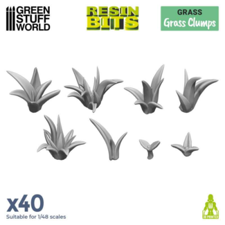 Green Stuff World 3D printed set - Grass Clumps