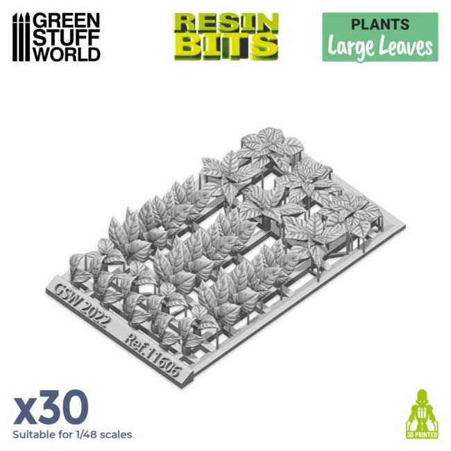 3D printed set - Large Leaves
