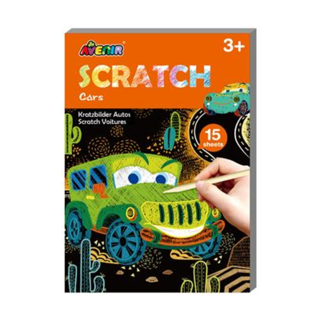 SCRATCH ART BOOK MINI A6 - AUTO'S