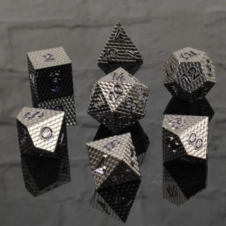 Dakota Irish Dakota Irish - Metal Polydice - Black Dragon Scale metal dice