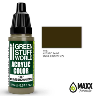 Green Stuff World Acrylic Color Olive Brown Ops