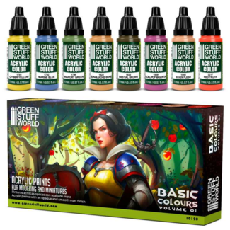 Green Stuff World Paint Set - Basic Colours 01
