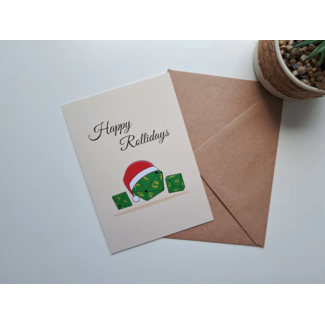 GummyPinkGraphics Greeting card Happy Rollidays + envelope