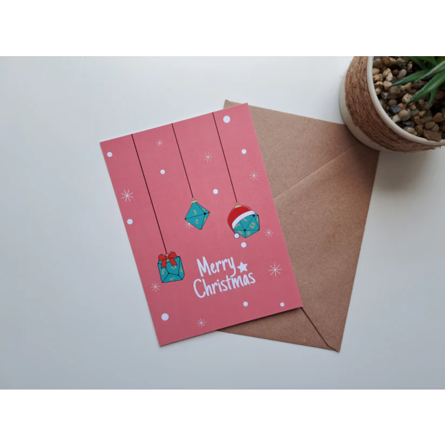 Greeting card Dice Decoration + envelope