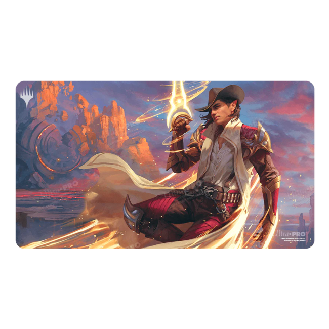 Outlaws of Thunder Junction Kellan, the Kid Key - Key Art Standard Gaming Playmat for Magic: The Gathering