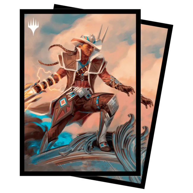 Outlaws of Thunder Junction Annie Flash, The Veteran Key Art - 100ct Deck Protector Sleeves for Magic: The Gathering