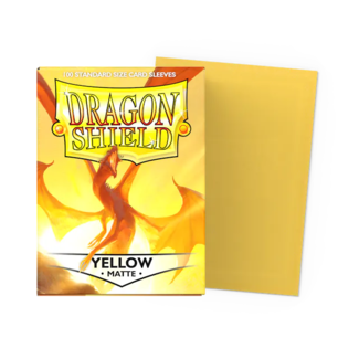 Dragon Shield Yellow - Matte Sleeves - Standard Size (100 Sleeves)
