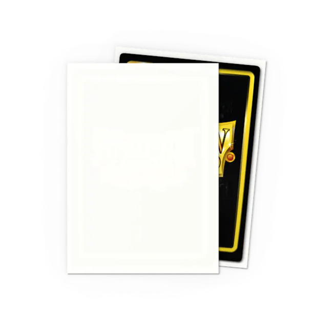 White - Matte Sleeves - Standard Size (100 Sleeves)