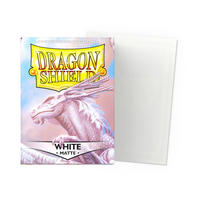 White - Matte Sleeves - Standard Size (100 Sleeves)