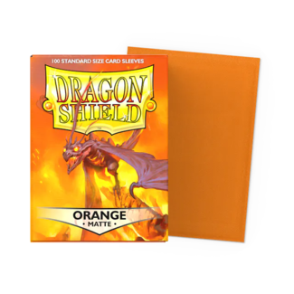 Dragon Shield Orange - Matte Sleeves - Standard Size  (100 Sleeves)