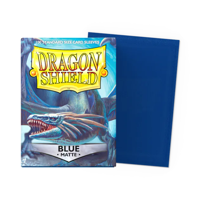 Blue - Matte Sleeves - Standard Size (100 Sleeves)