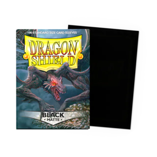 Dragon Shield Black - Matte Sleeves - Standard Size (100 Sleeves)