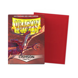 Dragon Shield Crimson - Matte Sleeves - Standard Size (100 Sleeves)