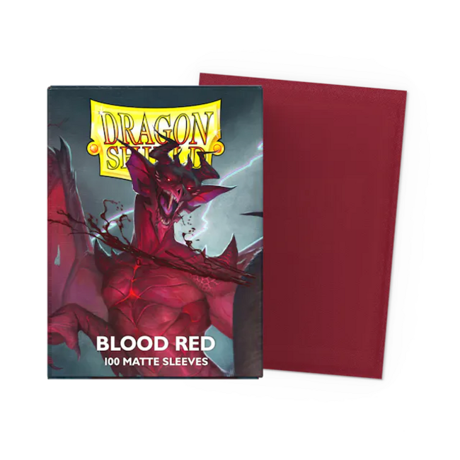 Blood Red - Matte Sleeves - Standard Size (100 Sleeves)