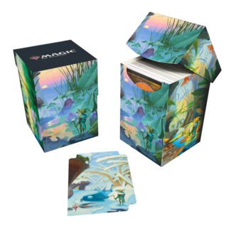 Ultra Pro Bloomburrow Season Lands: Island (Summer) 100+ Deck Box