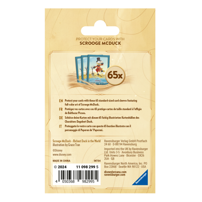 Disney Lorcana - Into the Inklands - Sleeves Scrooge McDuck (65pcs)