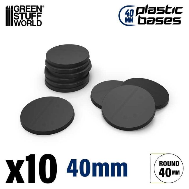 GSW Plastic Bases - Round 40 mm BLACK
