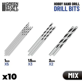 Green Stuff World Set of 10 drill bits