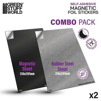 Green Stuff World Magnetic Sheet COMBO - Self Adhesive