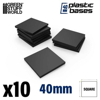 Green Stuff World GSW Plastic Square Bases 40mm