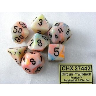 Festive® Mega-hedral Circus/black Dobbelsteenset (7 stuks) CHX-22442