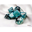 Gemini Polyhedral 7-Die sets Black-Shell W/white