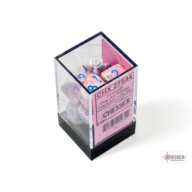 Chessex Festive Polyhedral Kaleidoscope/blue 7-Die Set